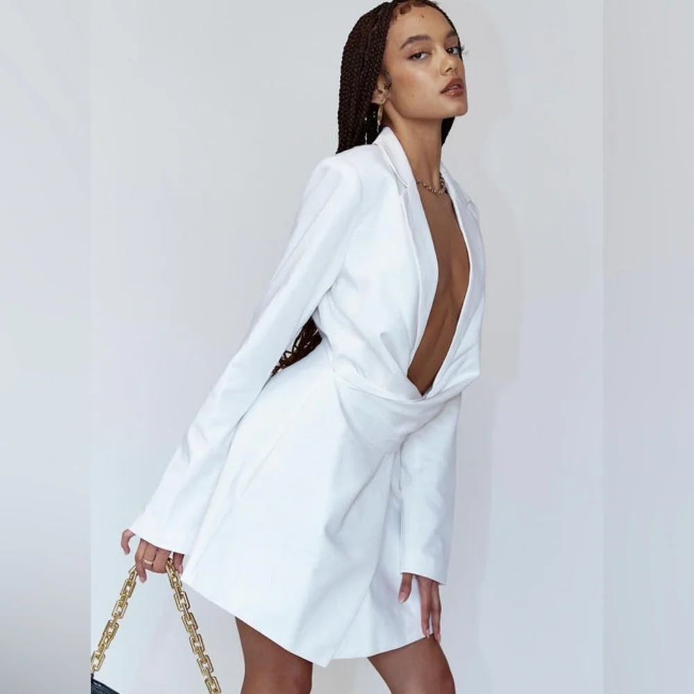 Lioness VIP Only Blazer Mini Dress White - Picture 3 of 10